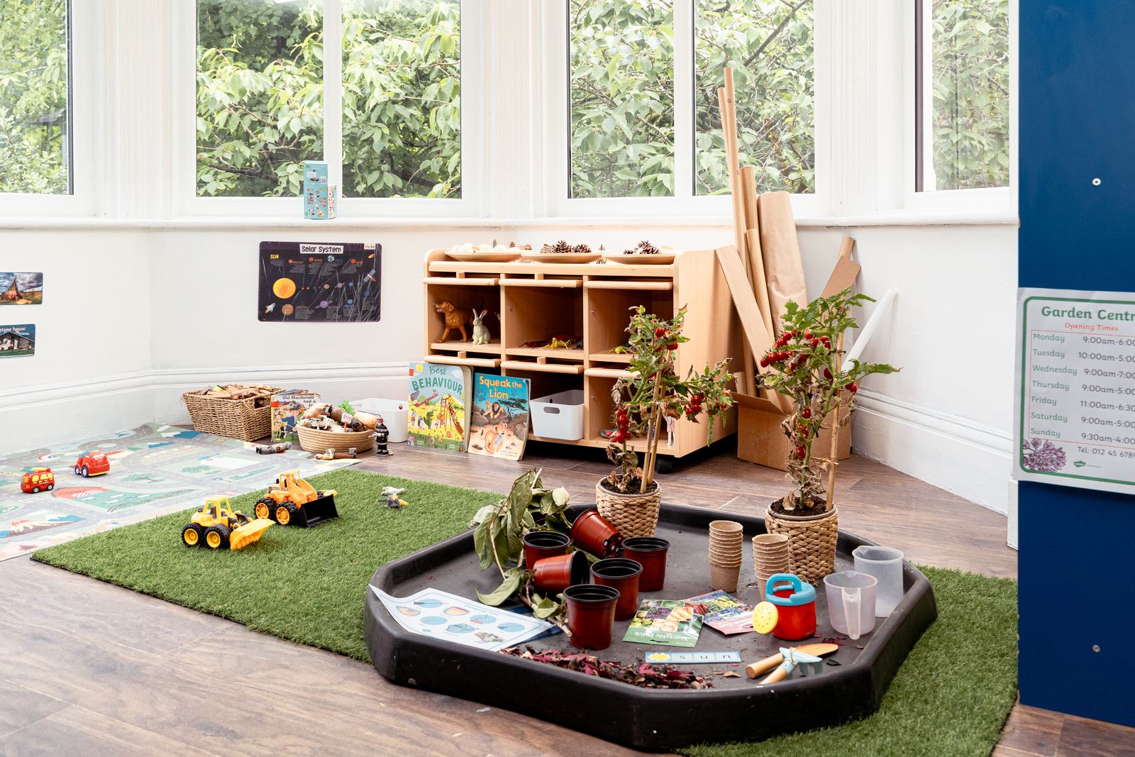 Bright nursery interior